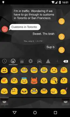 Play Emoji Keyboard-Black and White
