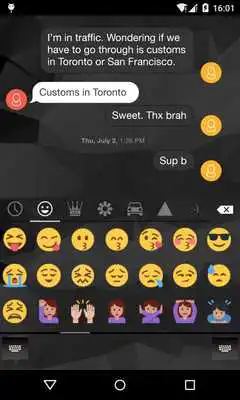 Play Emoji Keyboard-Black and White