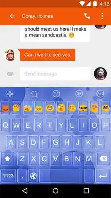 Play Emoji Keyboard-Blue Bubble