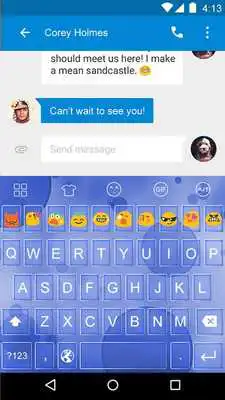 Play Emoji Keyboard-Blue Bubble