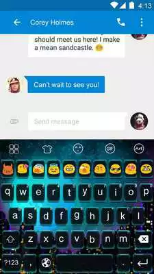 Play Emoji Keyboard-Moon Light