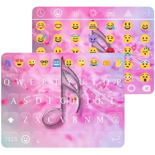 Run free android online Emoji Keyboard Pink Flower APK