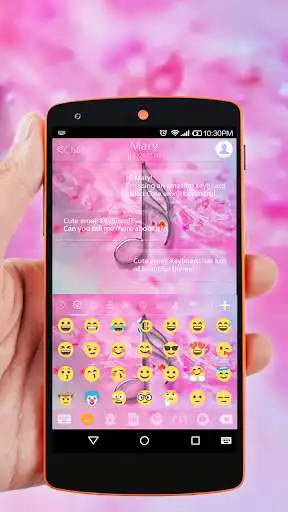 Play APK Emoji Keyboard Pink Flower  and enjoy Emoji Keyboard Pink Flower with UptoPlay emoji.keyboard.emoticonkeyboard