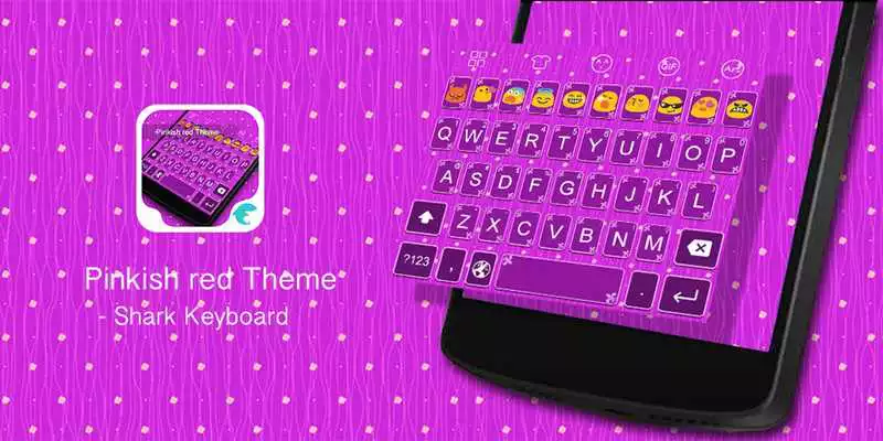 Play Emoji Keyboard-Pinkish Red