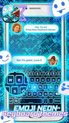 Play Emoji Neon Keyboard Themes
