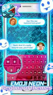 Play Emoji Neon Keyboard Themes