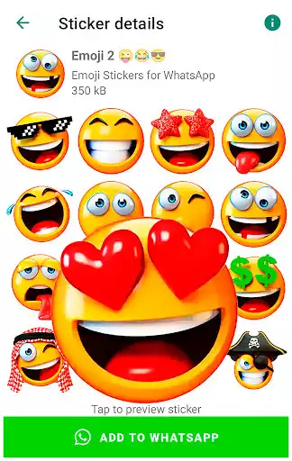 Play Emoji Stickers for WhatsApp as an online game Emoji Stickers for WhatsApp with UptoPlay