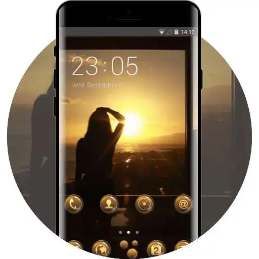 Free play online Emotional Theme For Sunset Girl Watching  APK