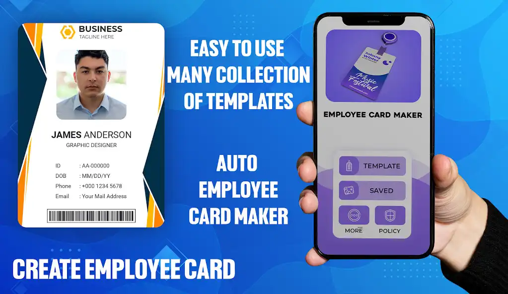 Play Employee Card Maker as an online game Employee Card Maker with UptoPlay