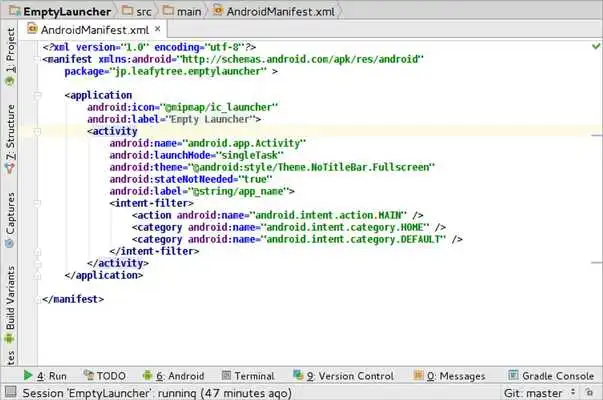 Play EmptyLauncher for Test