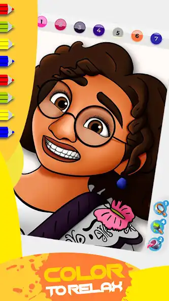 Play Encanto Coloring Book- Maribel as an online game Encanto Coloring Book- Maribel with UptoPlay