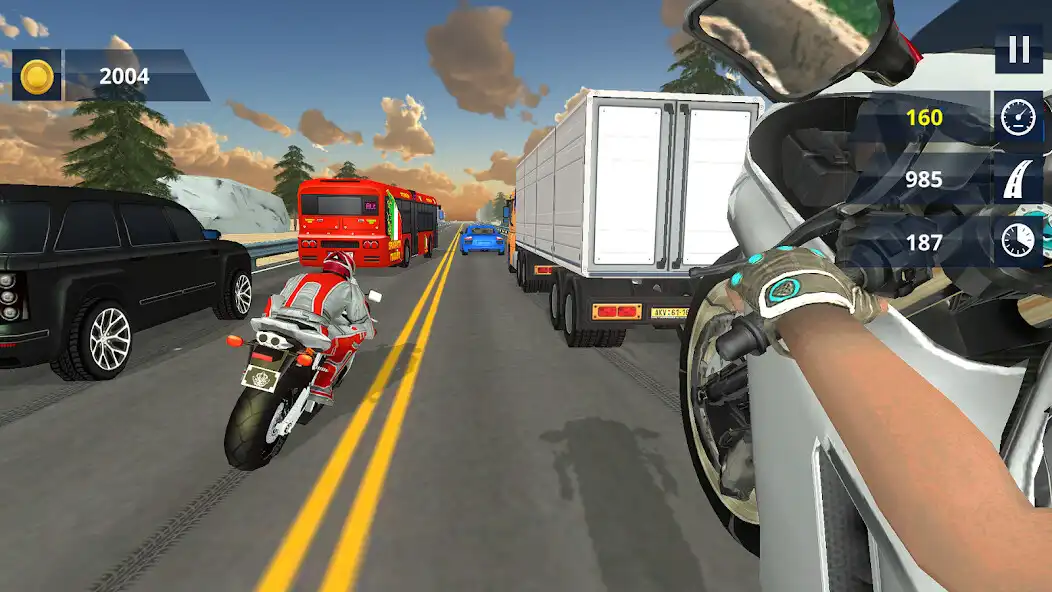Play Endless Moto Traffic Racer 3D as an online game Endless Moto Traffic Racer 3D with UptoPlay
