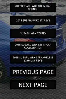 Play Engine sounds of 2015+ WRX STi