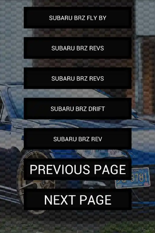 Play Engine sounds of BRZ