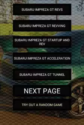 Play Engine sounds of Impreza GT