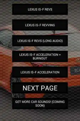 Play Engine sounds of RC-F