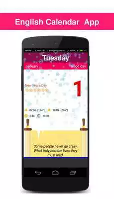 Play English Calendar 2019
