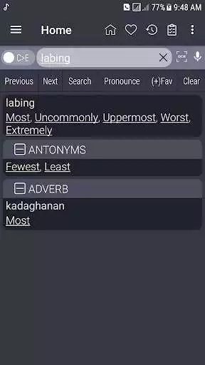 Play English Cebuano Dictionary as an online game English Cebuano Dictionary with UptoPlay