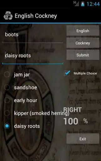 Play English Cockney Dictionary as an online game English Cockney Dictionary with UptoPlay