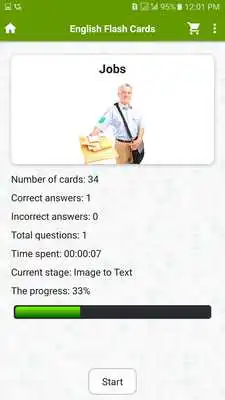 Play English flash cards