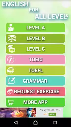 Play english for all levels