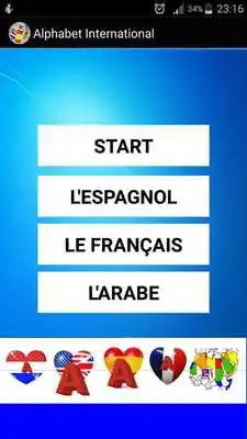 Play English French Dutch Spanish and Arabic Alphabet