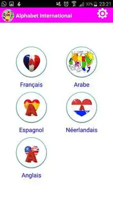 Play English French Dutch Spanish and Arabic Alphabet