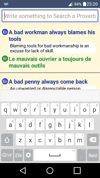 Play English French Proverbs as an online game English French Proverbs with UptoPlay