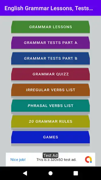 Play English Grammar Lessons, Tests and Quizzes  and enjoy English Grammar Lessons, Tests and Quizzes with UptoPlay