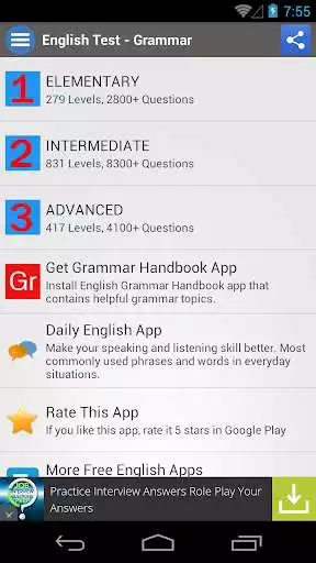 Play English Grammar Test Free