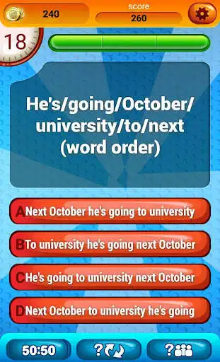 Play English Grammar Test Level 3 as an online game English Grammar Test Level 3 with UptoPlay