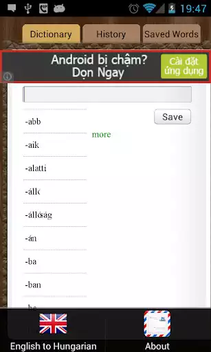 Play English Hungarian Dictionary as an online game English Hungarian Dictionary with UptoPlay