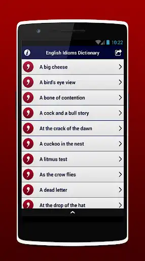 Play English Idioms Dictionary as an online game English Idioms Dictionary with UptoPlay