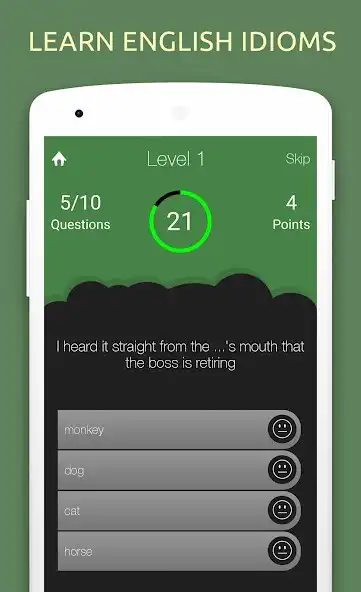 Play English Idioms Quiz Test  and enjoy English Idioms Quiz Test with UptoPlay