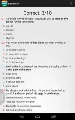 Play English Idioms Test