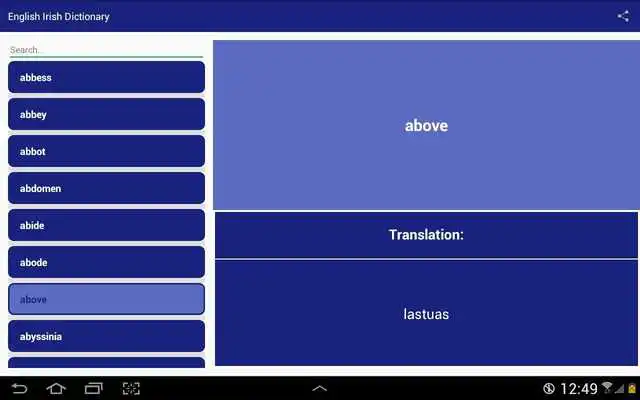 Play English Irish Dictionary