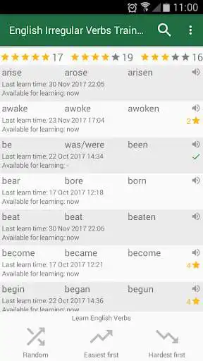 Play English Irregular Verbs Conjugation Trainer  and enjoy English Irregular Verbs Conjugation Trainer with UptoPlay
