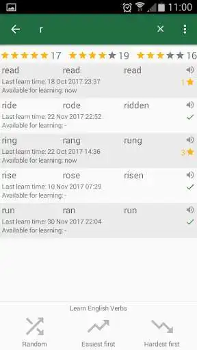 Play English Irregular Verbs Conjugation Trainer as an online game English Irregular Verbs Conjugation Trainer with UptoPlay