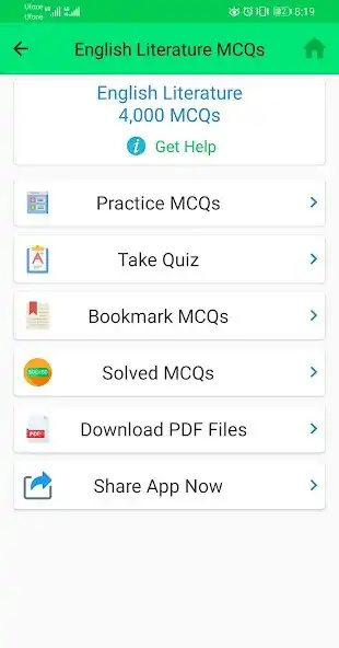 Play English Literature MCQs Tests as an online game English Literature MCQs Tests with UptoPlay