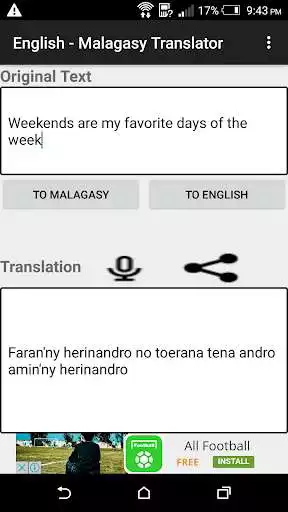 Play English - Malagasy Translator