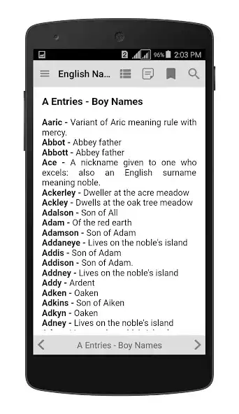 Play English Names and Meanings as an online game English Names and Meanings with UptoPlay