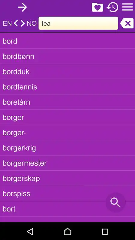 Play English Norwegian Dictionary F