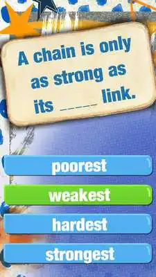 Play English Phrases and Idioms Quiz with Proverbs