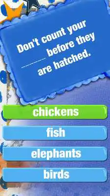 Play English Phrases and Idioms Quiz with Proverbs