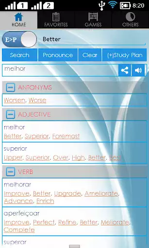 Play English Portuguese Dictionary  and enjoy English Portuguese Dictionary with UptoPlay