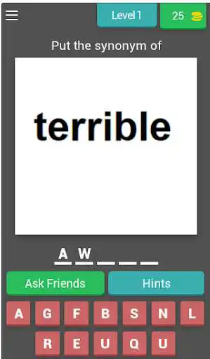 Play English synonyms