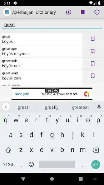 Play English To Azerbaijani Dictionary as an online game English To Azerbaijani Dictionary with UptoPlay
