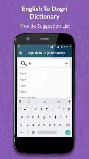 Play English To Dogri Dictionary as an online game English To Dogri Dictionary with UptoPlay
