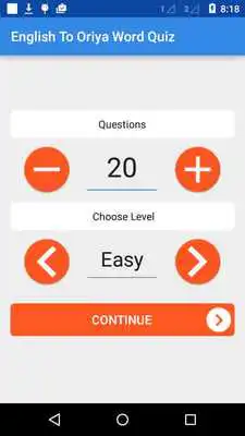 Play English to Oriya Quiz