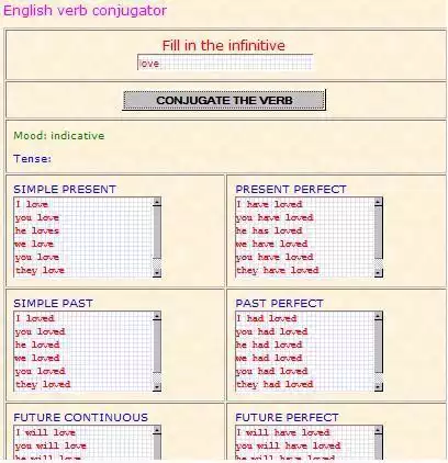 Play English Verb Conjugator